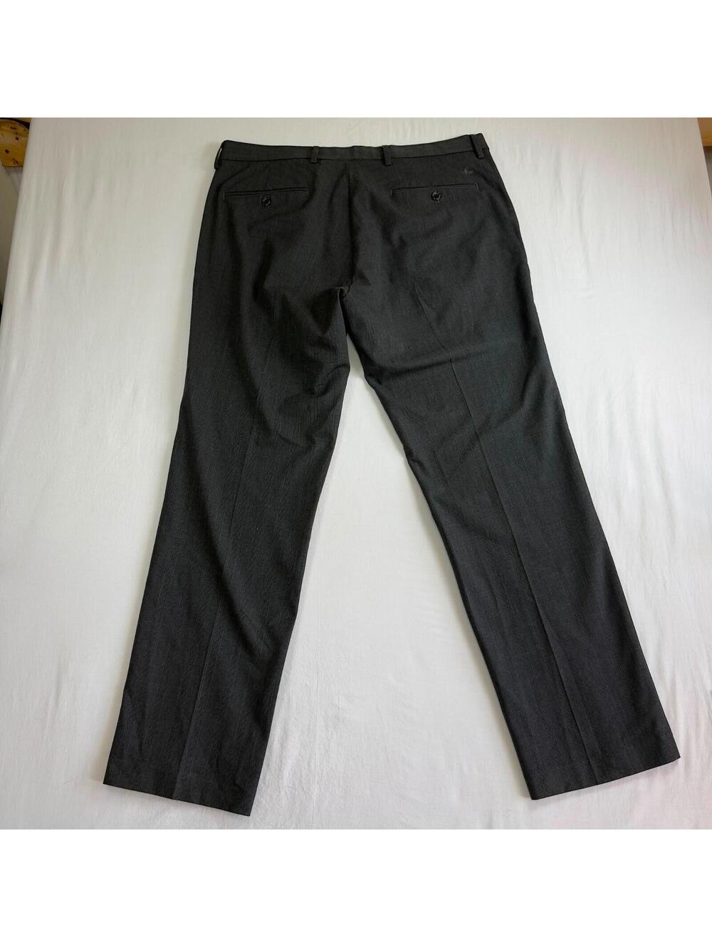 Dockers Polyester Blend Dress Pants Charcoal Gray Straight Fit